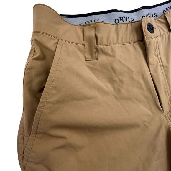 Orvis Tech Shorts Men's 30 Khaki Cargo Pocket Performance Hiking Stretch - Picture 2 of 15